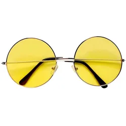 Gelbe Hippie Brille Ronny