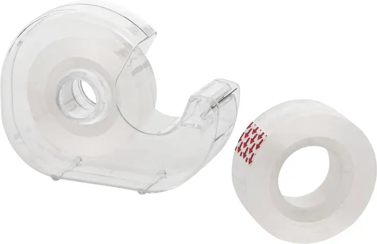 Set aus 2 transparenten Klebebändern, Länge 25 m