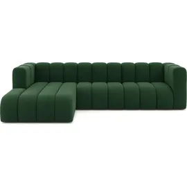 kaiser möbel Ecksofa L-Form GRAND 318 cm, stoff Salvador, Grün, Links - Grün