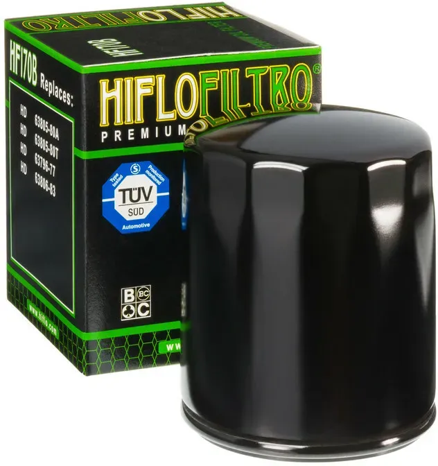 Hiflofiltro Oliefilter Glanzend Zwart - HF170B, 80 mm