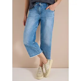 Cecil 3/4 Wide Leg Jeans, im Loose Fit - blau