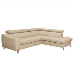 Ecksofa Aspen Leder Beige