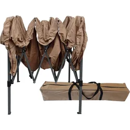 Quick Star Faltpavillon 2,5 x 2,5 m 4 Stück Braunbeige