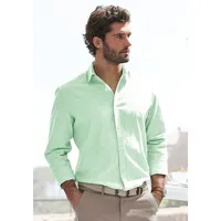 John Devin Langarmhemd Regular Fit, Leinenhemd mit Kentkragen aus