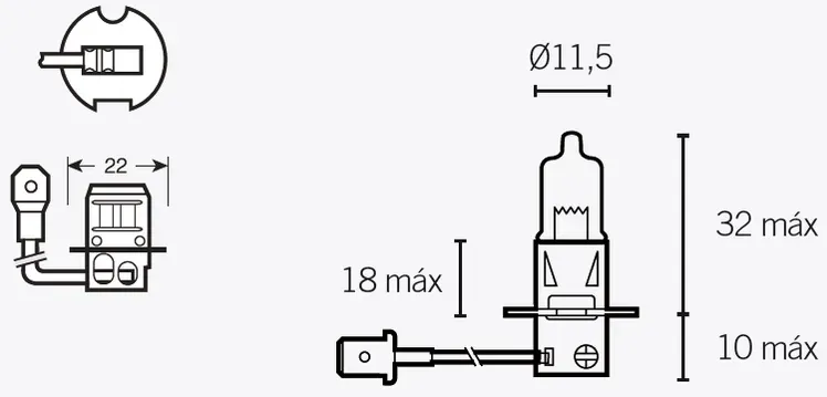 V PARTS Gloeilamp H3 12V 55W