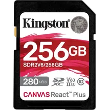Kingston Canvas React Plus V60 256GB SDXC Speicherkarte 4K-UHS-II