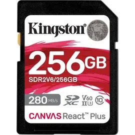 Kingston Canvas React Plus V60 256GB SDXC Speicherkarte 4K-UHS-II
