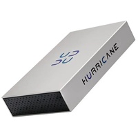 HURRICANE 3518S3 Externe Festplatte 1TB 3,5" USB 3.0 mit Netzteil externe HDD-Festplatte (1TB) 3,5", für PC Laptop TV PS4 PS5 Xbox, kompatibel mit Windows Mac und Linux silberfarben