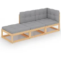 vidaXL Garten-Lounge-Set 3-tlg. braun 3076519