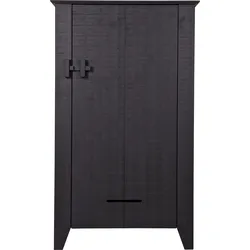 Stauraumschrank WOOOD "Gijs", schwarz, B/H/T: 85cm x 142cm x 38cm, Schränke, Bauernschrank mit Griff, H 142 cm x B 85 cm