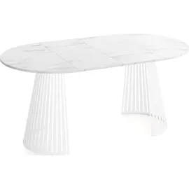 WFL GROUP Esstisch Ø 100 cm weiß