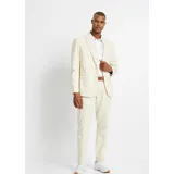 bonprix Anzug aus luftigem Leinen-Mix in Regular Fit (2-tlg.Set), beige, Gr.66, Modischer 2teiliger Leinenanzug bestehend aus Sakko und Hose, aus Leinen