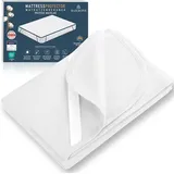 BARBONS Matratzenschoner 100x200 cm - Oeko-TEX Zertifiziert wasserdichte Matratzenauflage Inkontinenzunterlage waschbar Nässeschutz Atmungsaktiv (100 x 200 cm)