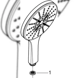 Grohe Rainshower SmartActive 150 Handbrause 3 Strahlarten, Chrom 26590000