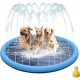 FELIXLEO Hundepool Hundepool 170cm Sprinkler Matte Wasserspielmatte Rutschfest., (1-tlg)