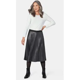 GOLDNER Plisseerock Damen Meliert/Grau 46