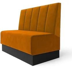 Schmidt S | Gastrobank | B:H 180 x 100 cm | Orange | Gestreift Doppelnaht | Samt