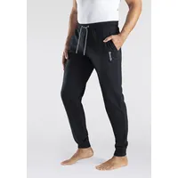 Bench. Loungewear Gr. 52/54 (L) N-Gr, schwarz Herren Hosen Jogginghose mit Kordel, aus Baumwoll-Mix