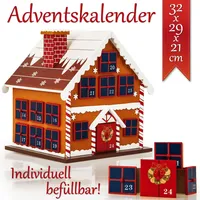 Deuba Adventskalender als Winterhäuschen - befüllbar & wiederverwendbar