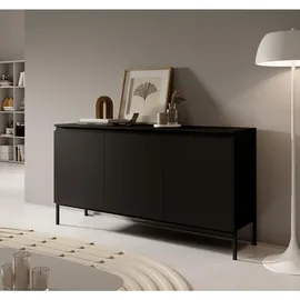 Selsey Sideboard 150 x 77 x 35 cm Schwarz
