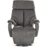 sit&more TV-Sessel Invito Kunstleder 80 x 111 x 80 cm Grau mit Motor und Aufstehhilfe