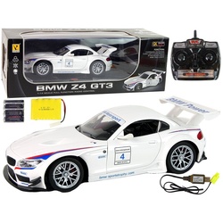 LEAN Toys Spielzeug-Auto Auto BMW Z4 Batterie Spielzeugauto Modell Fahrzeug Licht Spiel Feder weiß