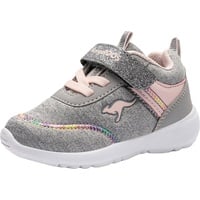 KangaROOS KY-Chummy EV Sneaker mit praktischem Klettverschluss grau|rosa 24 EU