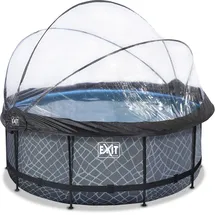 EXIT TOYS Stone Pool 360 x 122 cm inkl. Sandfilter und Abdeckung