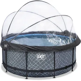 EXIT TOYS Stone Pool 360 x 122 cm inkl. Sandfilter und Abdeckung