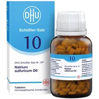 DHU Schüßler-Salz Nr. 10 Natrium sulfuricum D6 – Das Mineralsalz der inneren Reinigung – das Original – umweltfreundlich im Arzneiglas, 420 St. Tabletten