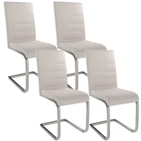 Juskys Freischwinger Vegas mit Cord - Beige