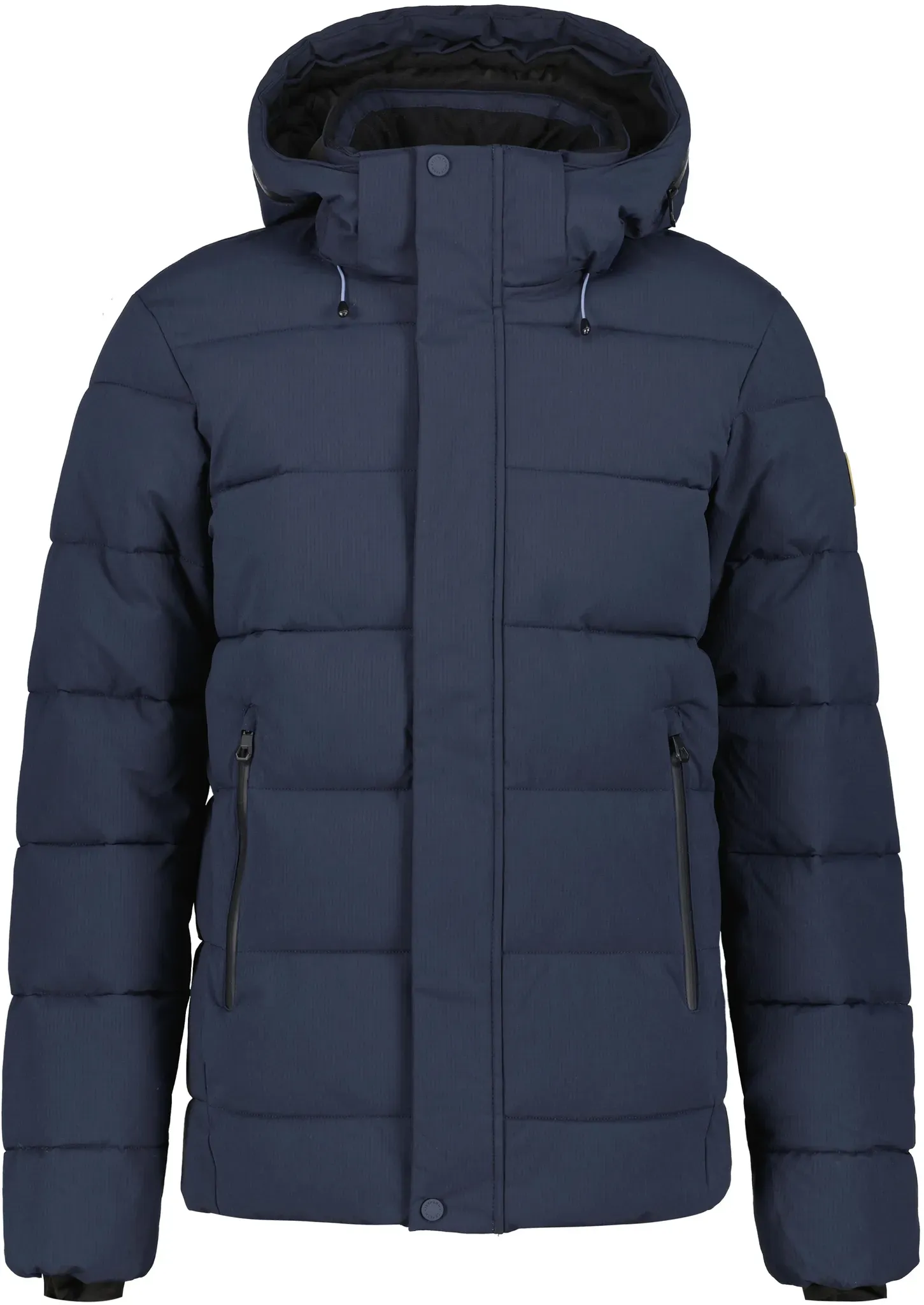 Icepeak Steppjacke »H STEPPJACKE BIXBY«, mit Kapuze, mit kontrastfarbenem Markenpatch am Oberarm Icepeak dark blue 52