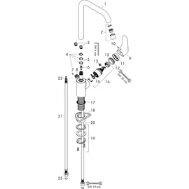 Hansgrohe Focus M41 Einhebelmischer Edelstahl