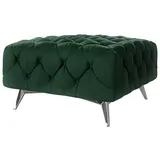 s-style möbel Polsterhocker Chesterfield 80 x 45 x 80 cm Grün Samt