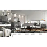 vaccari cav giovanni Polsterbett 140 x 200 cm Grau