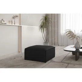 Fun Möbel Polsterhocker Designerhocker CELES Premium Stoff 65 x 40 x 65 cm Schwarz