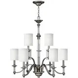 Elstead Lighting Hinkley HK-SUSSEX9 - Kronleuchter Sussex, 9xE14/40W/230V mattchrom - Mattes Chrom