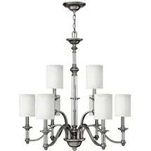 Elstead Lighting Hinkley HK-SUSSEX9 - Kronleuchter Sussex, 9xE14/40W/230V mattchrom - Mattes Chrom