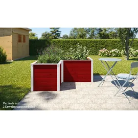 Weka Hochbeet 69 x 69 x 71 cm Dunkelrot