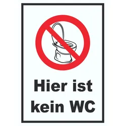 Hier ist kein WC Schild A0 (841x1189mm)