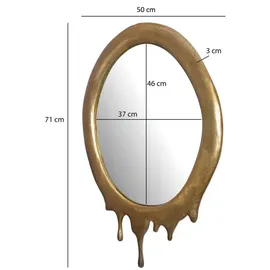 Wohnling Wandspiegel 50 x 71 cm Gold