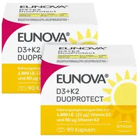 STADA Eunova DuoProtect D3 + K2 1.000 I.E. Kapseln 2 x 90 St.