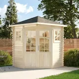 Alpholz Sunny-A 2,0 x 2,0 m natur Doppeltür