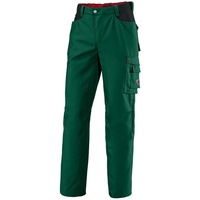 BP Workwear 1788-555-74 Arbeitshose - Gummizug im Rücken - Bundfalten - Normale Passform - Größe: 46l - Farbe: mittelgrün/schwarz