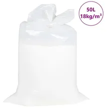 vidaXL Sitzsackfüllung Eps 50 L Weiß 18 Kg/m3 Vidaxl