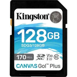 Kingston microSDXC Canvas Go! Plus 128 GB Class 10 UHS-I A2 V30 + SD-Adapter