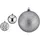 krist+ Weihnachtskugeln Ø 8 cm 3 Stück Silber PVC