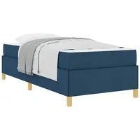 VidaXL Bettrahmen mit Matratze Blau 100 x 200 cm