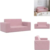 Vidaxl - Kindersofa 2-Sitzer Rosa Weich Plüsch - Kindersofa - Kindersofas - Minisofa - Minicouch