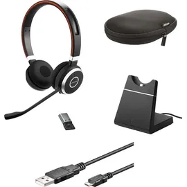 JABRA Evolve 65+ MS Teams Stereo mit Ladestation